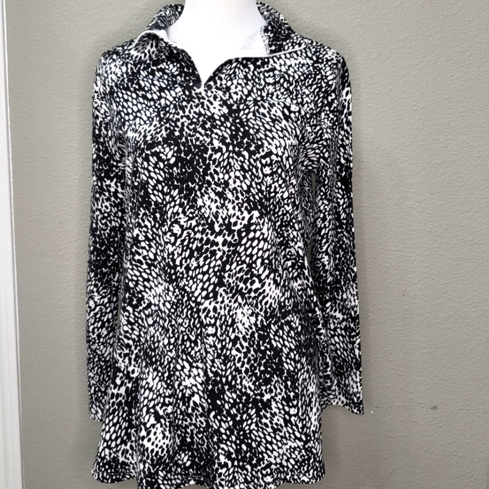 Chico's Mockneck Pima Cotton Tunic Size 2